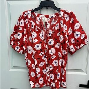 St. John’s Bay orange Floral Blouse